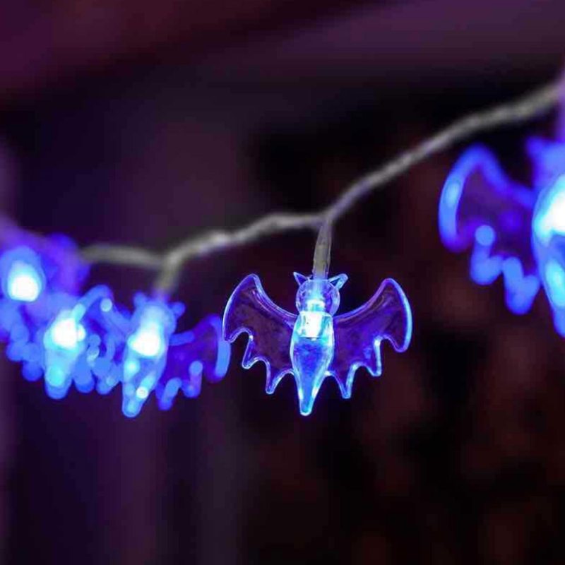 Halloween Bat 20 Led Svetelný Reťazec Festival Duchov Thriller Party String Bar Nádvorie Dekoratívne Svetlá