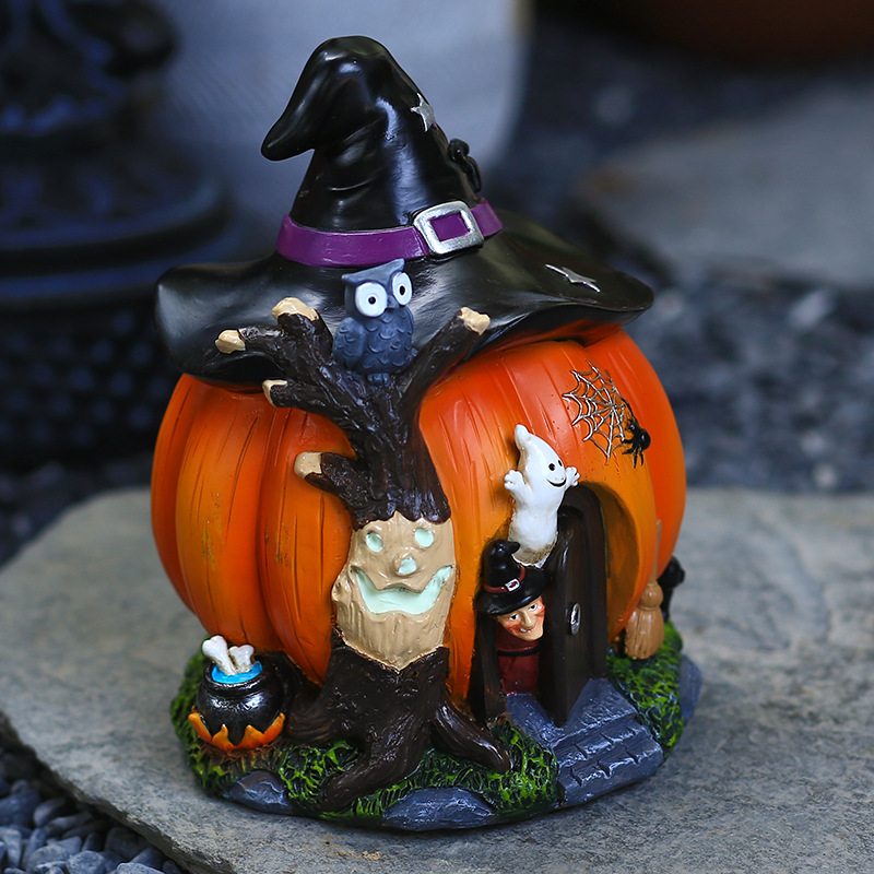 Halloween Čarodejnice Tekvica Dekorácie Domu Ozdoby Svetelná Živica Remeslá Darčeky Na Sviatky