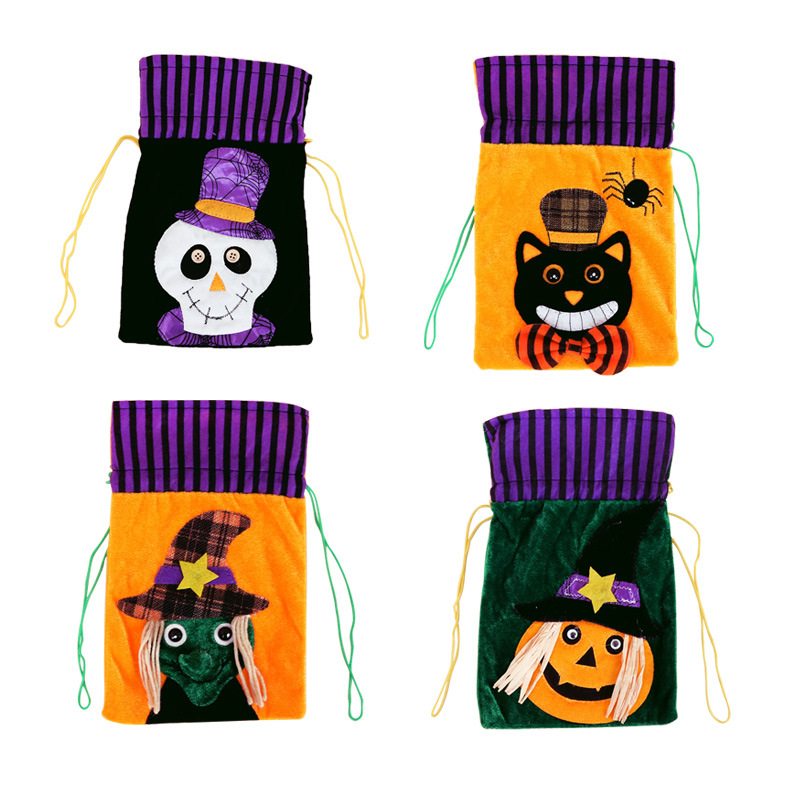 Halloween Cartoon Candy Canvas Bag Darčeková Taška Pumpkin Head Pure Cotton Beam Veľkoobchodné Miesto