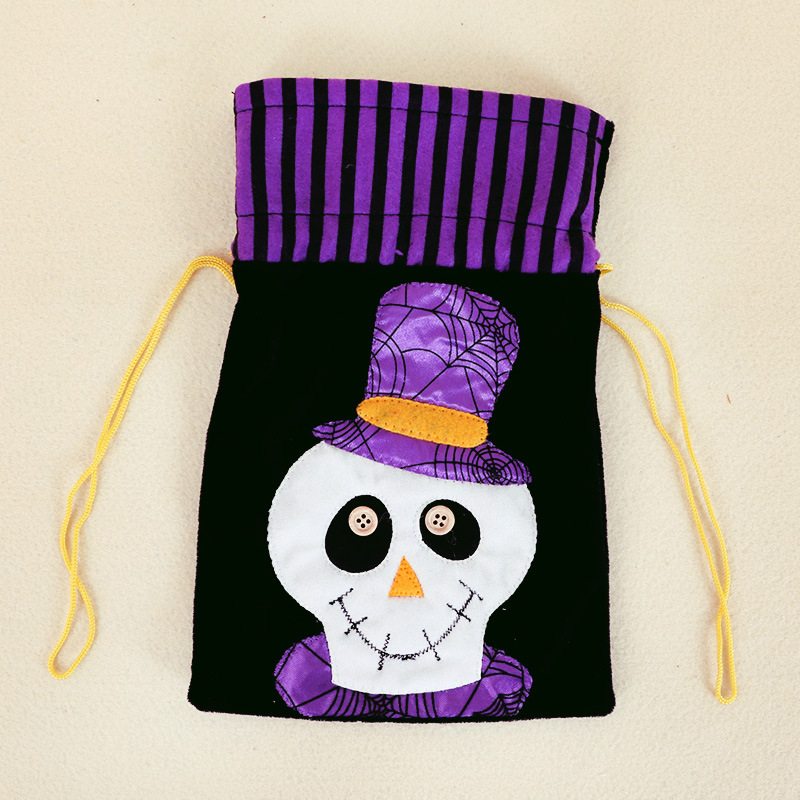 Halloween Cartoon Candy Canvas Bag Darčeková Taška Pumpkin Head Pure Cotton Beam Veľkoobchodné Miesto