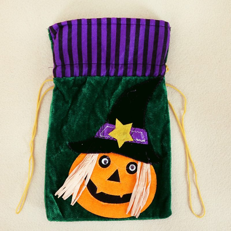Halloween Cartoon Candy Canvas Bag Darčeková Taška Pumpkin Head Pure Cotton Beam Veľkoobchodné Miesto