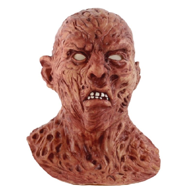 Halloween Creepy Latex Mask Horror Scary Monster Deluxe Evil Devil Latexová Maska Pre Dospelých Brown
