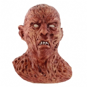 Halloween Creepy Latex Mask Horror Scary Monster Deluxe Evil Devil Latexová Maska Pre Dospelých Brown