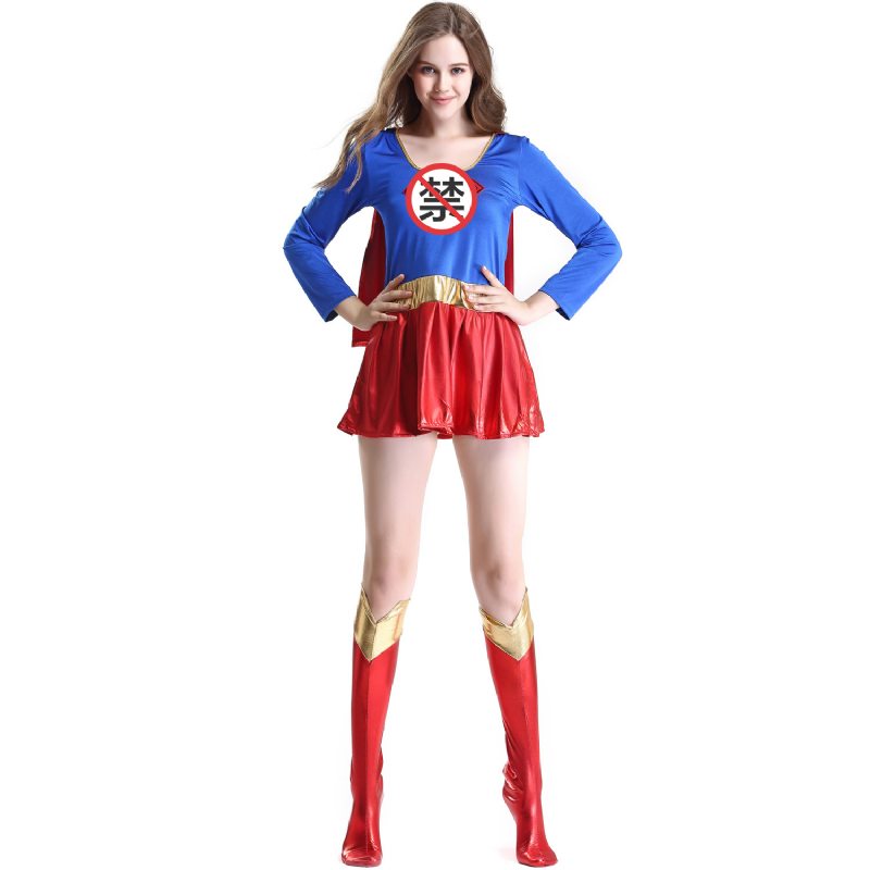 Halloween Dámsky Kostým Sexy Žena Superman Role Play Oversized