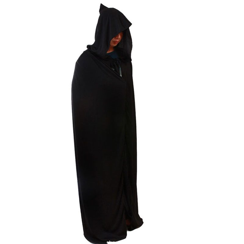 Halloween Grim Reaper Oblečenie Kostým Dospelý Čierny Veľký Plášť Duchov Prvý Apríl Zábavný Výkon Vrchné