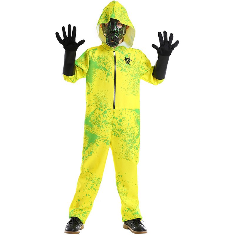 Halloween Hororová Kombinéza Biohazard Ochranné Oblečenie Striekacia Potlač Neutral Dress Up Zombie