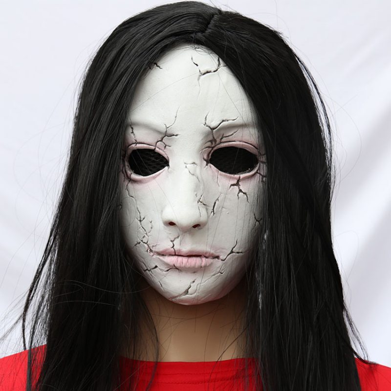 Halloween Maska Horor Haunted House Útek Z Miestnosti Kostra Žena Ghost Zombie Face Hood