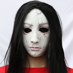 Halloween Maska Horor Haunted House Útek Z Miestnosti Kostra Žena Ghost Zombie Face Hood