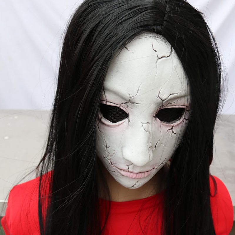 Halloween Maska Horor Haunted House Útek Z Miestnosti Kostra Žena Ghost Zombie Face Hood