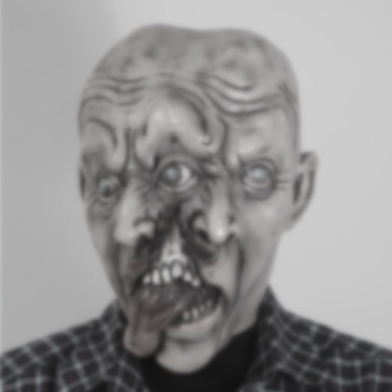 Halloween Obojstranná Zombie Maska Latexová Biochemická Látka Divný Horor Pokrývka Hlavy Pódiové Obliekanie Rekvizity