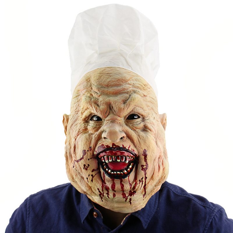 Halloween Šéfkuchár Zdobiť Pokrývky Hlavy Veľkoobchod Hororové Mäsiarske Latexové Masky