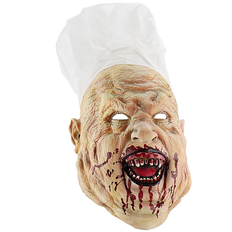 Halloween Šéfkuchár Zdobiť Pokrývky Hlavy Veľkoobchod Hororové Mäsiarske Latexové Masky