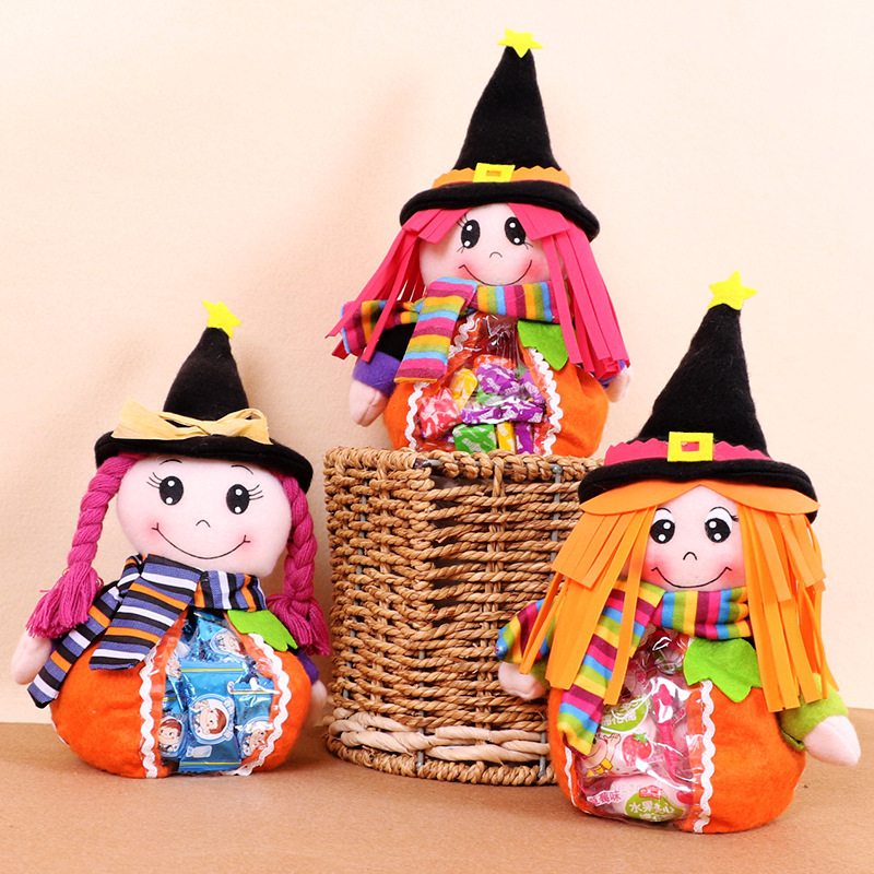 Halloweenska Dekorácia Do Škôlky Detská Darčeková Taštička S Cukríkmi Kreatívna Na Cukor Trojrozmerná Vrecúška Z Tekvice