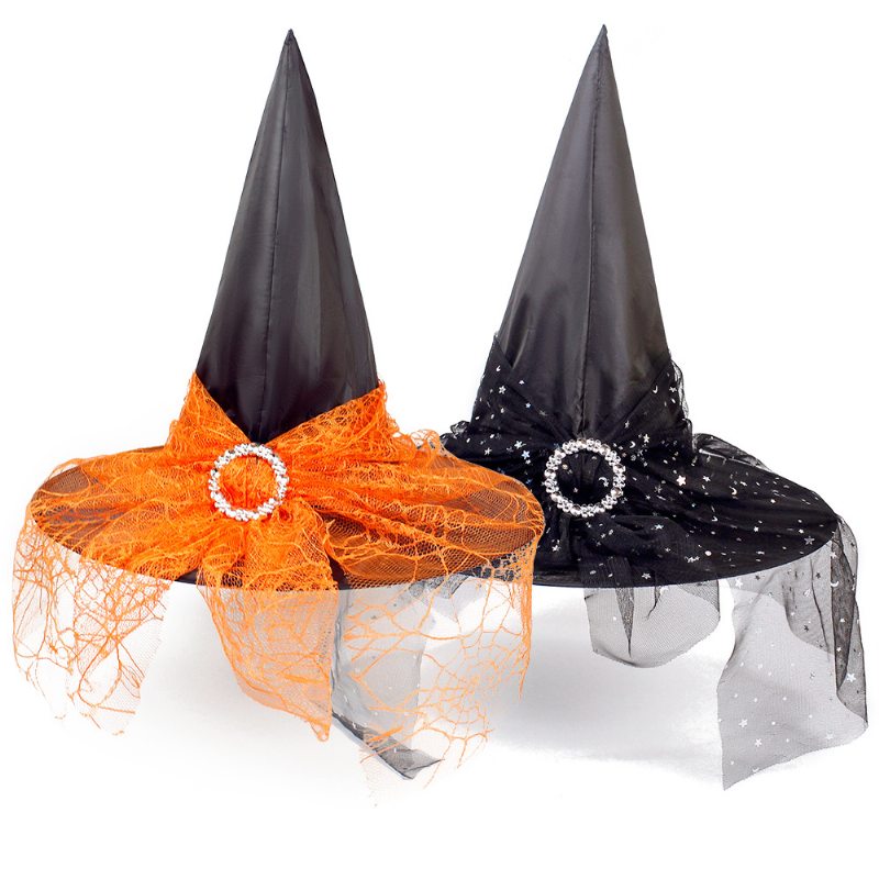 Halloweenske Dekorácie Rekvizity Čarodejnica Klobúk Dospelé Deti Cosplay Zdobiť Čelenku