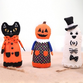 Halloweenske Látkové Umelecké Ozdoby Bábiky Umenie Duch Atmosféra Zdobiť Darčeky Pre Deti
