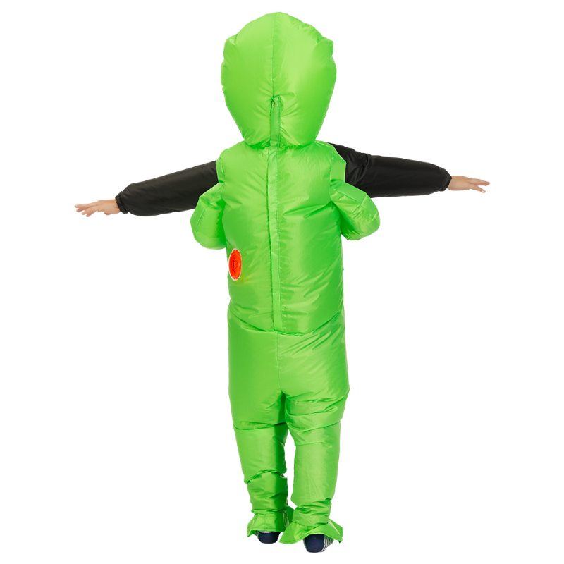 Hot Green Alien Nafukovací Kostým Cosplay Funny Blow Up Suit Party Maškarné Šaty Halloweensky Pre Dospelé Deti