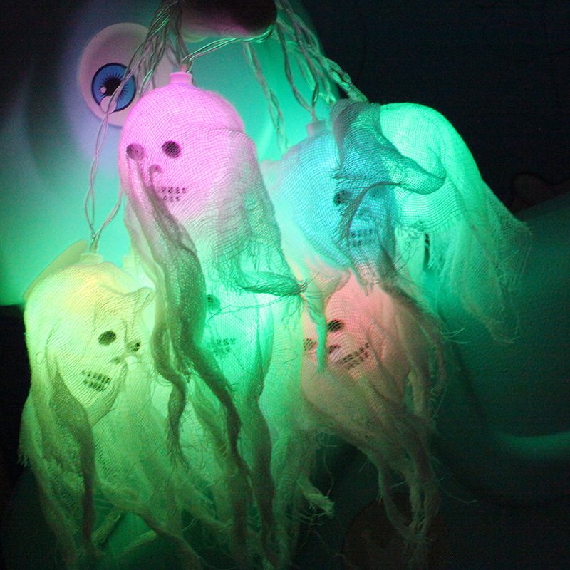 Jeseň A Zima 2023 Nový Štýl Halloweenskej Dekorácie 2.5 M Led Lampášový Reťazec Ghost Skull Star Light S Jedinečným Dizajnom