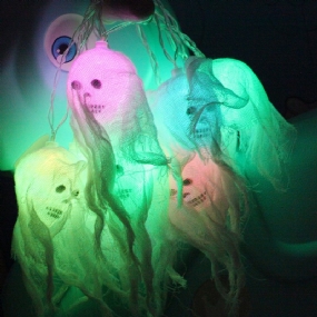 Jeseň A Zima 2023 Nový Štýl Halloweenskej Dekorácie 2.5 M Led Lampášový Reťazec Ghost Skull Star Light S Jedinečným Dizajnom