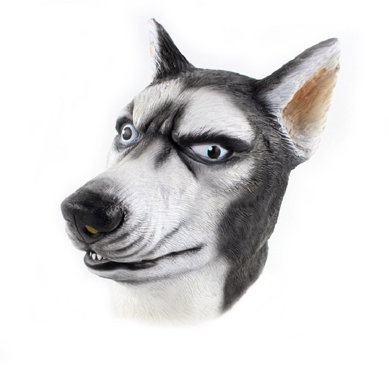 Komiksový Sibírsky Husky Dog Novinka 3d Latexová Zvieracia Maska