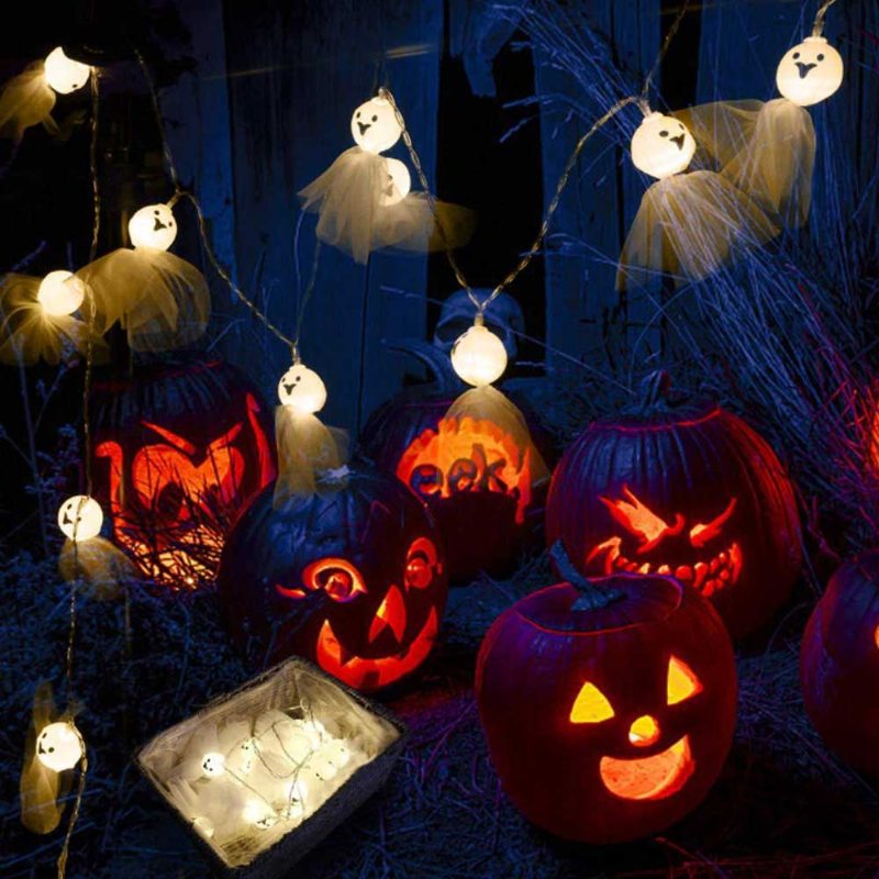 Kostra Halloweenska Dekorácia Svetlá Na Strunu Na Batérie 10m 6m 3m 2m 1m Na Na Festivalovú Párty Vnútornú A Vonkajšiu Výzdobu