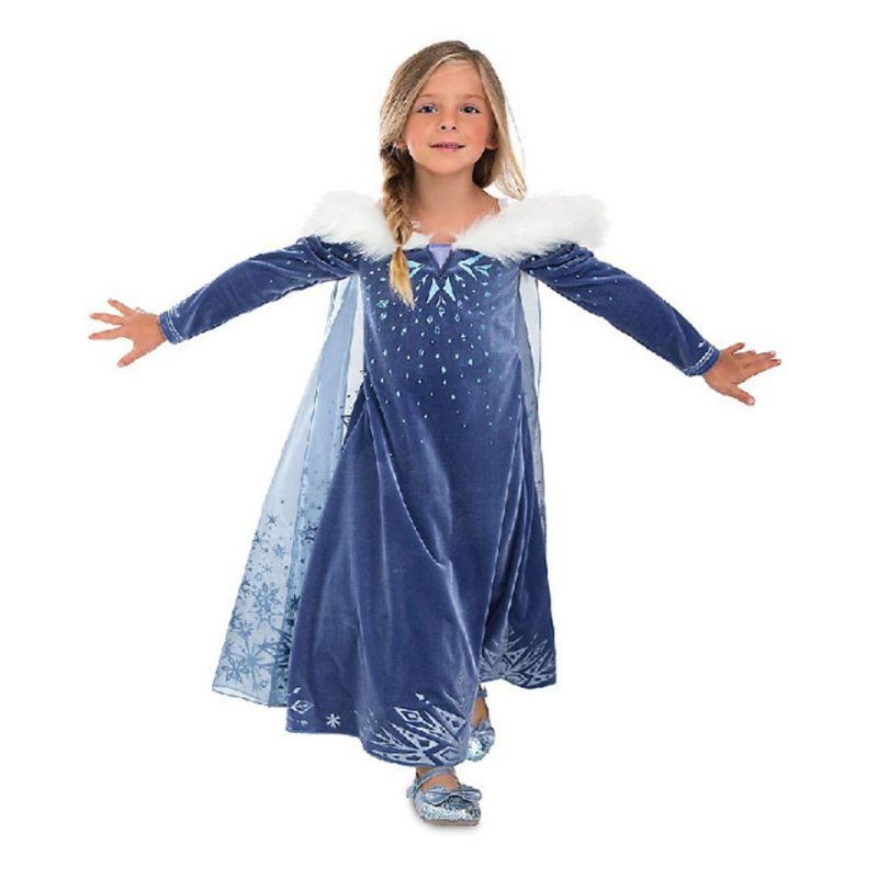Kostýmy Princeznej Snehovej Kráľovnej Elsa Anna Cosplay Šaty S Krásnym Plášťom Pre Dievčatá Princezná Na Párty