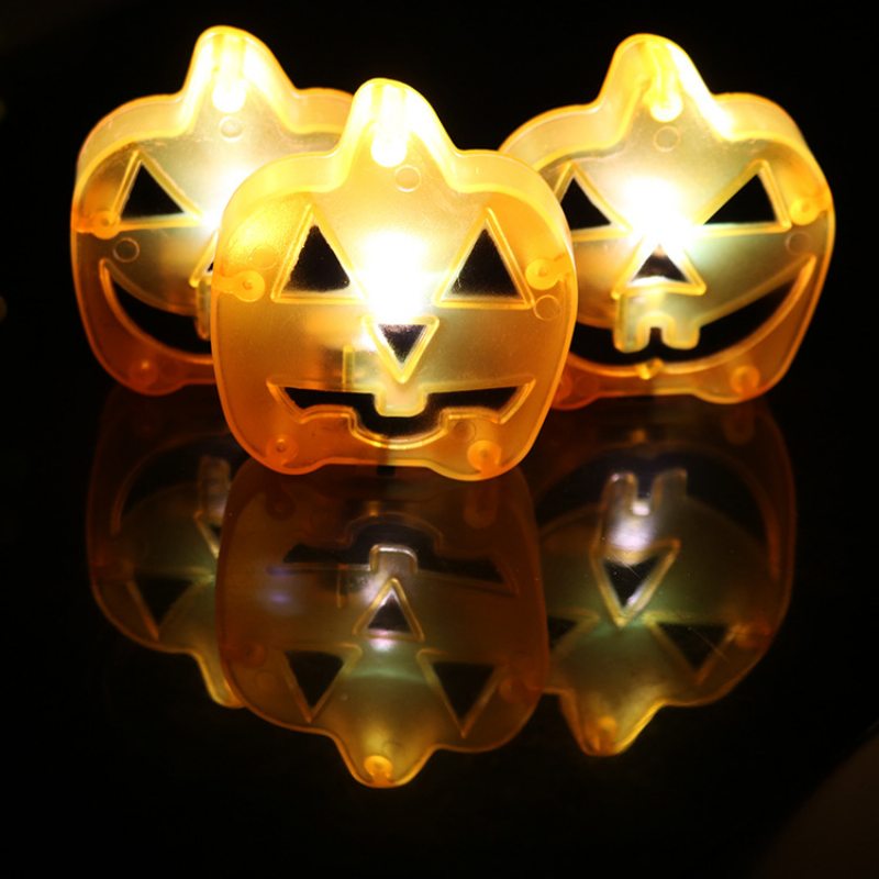 Kreatívna Halloweenska Led Tekvicová Lampa Festival Duchov Spoof Decoration Rekvizity Lebka Hlava Duch Vodotesná Tvár