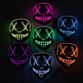 Light Up Mask Led Halloween Led Up Scary Pre Festivalový Cosplay
