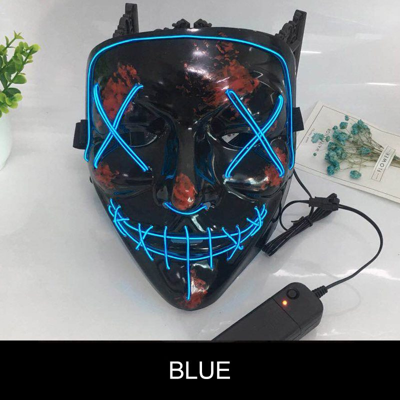 Light Up Mask Led Halloween Led Up Scary Pre Festivalový Cosplay