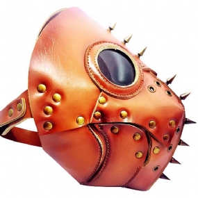 Maska Na Hlavu Mora Doctor Bird Head S Dlhým Nosom Steampunk Rivet Mask Priedušná Z Pu Kože Pre Halloweensky Kostým