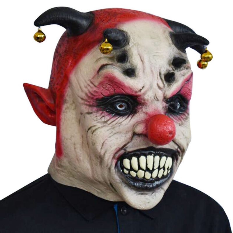 Nová Maska Klauna Horror Bells Halloween Latex Cirkus Klaun Pokrývka Hlavy Vtipná Párty Rekvizity Karneval