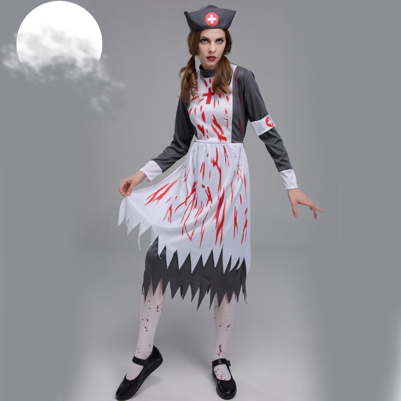 Nový Halloweensky Cosplay Ženský Hororový Kostým Zombie Na Párty S Motívom Krvavého Diabla