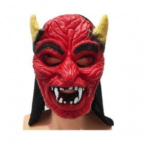 Performance Party Horor Maska Duch Festival Pomôcky Halloween Oblečenie Vinyl Tesáky Čierny Vzor Špicatý Démon