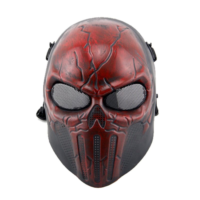 Punisher Scary Skull Mask Ochranná Maska Na Uši Real Man Field Protection