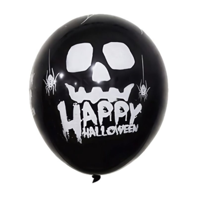 Sada Halloweenskych Balónov 12-palcová Latexová Hliníková Tekvicová Fólia Okrúhle Balóny S Potlačou A Písmenami Party Dekorácia