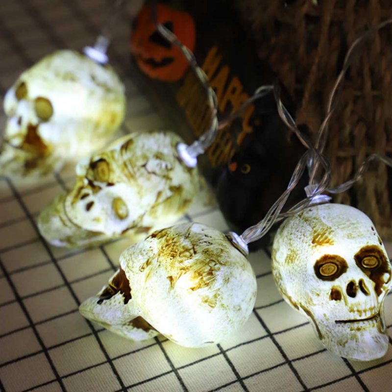Skelton Led Reťazové Svetlá Na Dekoráciu Deň Svätých Dekoratívne Svetelné Reťaze V Novom Štýle Skull Spirit Festival