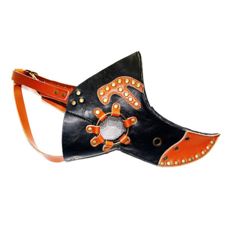 Steampunk Plague Doctor Bird Mask Long Nose Beak Pu Kožená Maska Pre Cosplay Halloween Vianočné Kostýmové Rekvizity