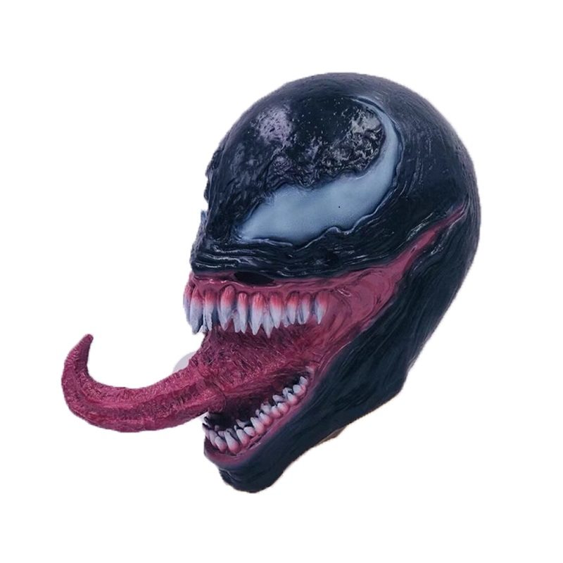 Universe Deluxe Venom Spiderman Latexová Maska Halloween Costume Film Cosplay Black