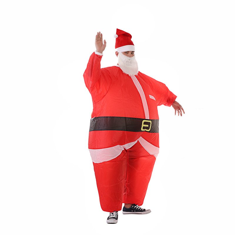 Vianočné Kostýmy Santa Clausa Nafukovacie Oblečenie Claus Cosplay Zábavné Párty Aktivity Tanečné Rekvizity