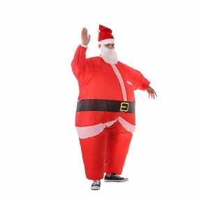 Vianočné Kostýmy Santa Clausa Nafukovacie Oblečenie Claus Cosplay Zábavné Párty Aktivity Tanečné Rekvizity