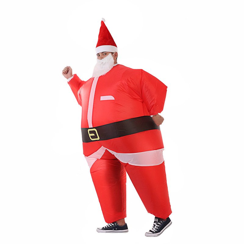 Vianočné Kostýmy Santa Clausa Nafukovacie Oblečenie Claus Cosplay Zábavné Párty Aktivity Tanečné Rekvizity