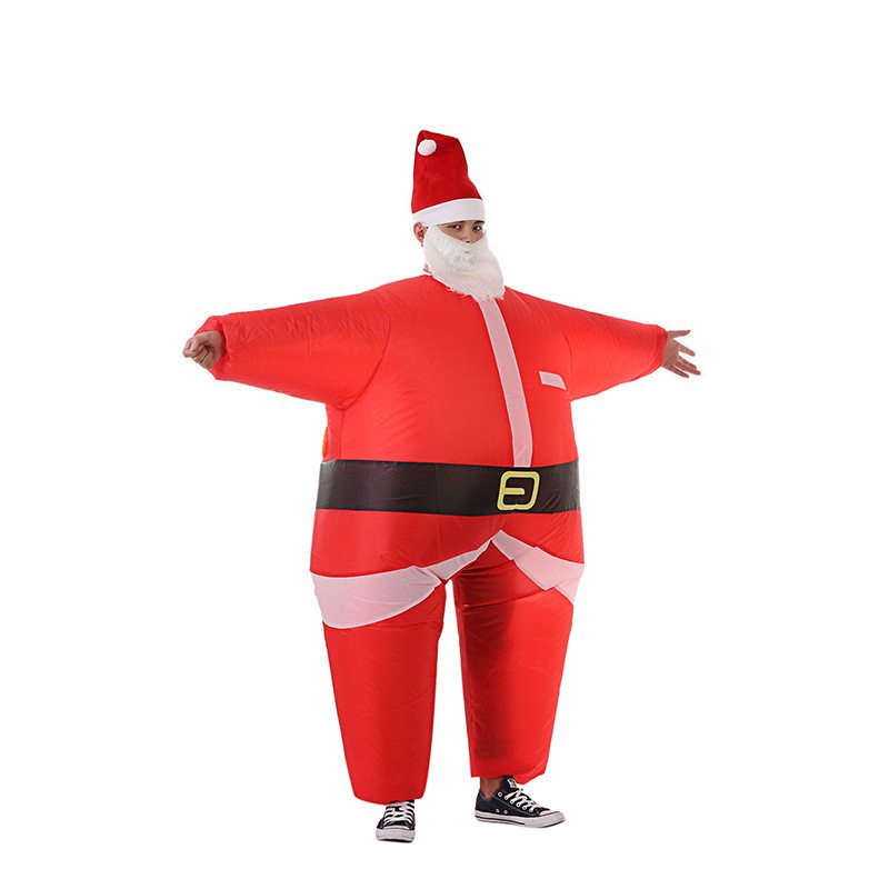 Vianočné Kostýmy Santa Clausa Nafukovacie Oblečenie Claus Cosplay Zábavné Párty Aktivity Tanečné Rekvizity