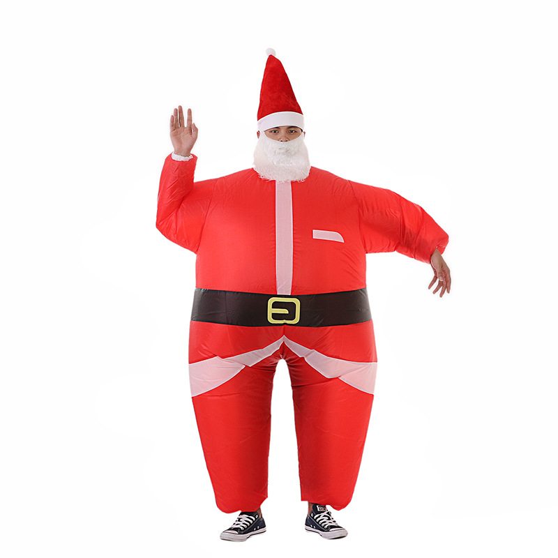 Vianočné Kostýmy Santa Clausa Nafukovacie Oblečenie Claus Cosplay Zábavné Párty Aktivity Tanečné Rekvizity