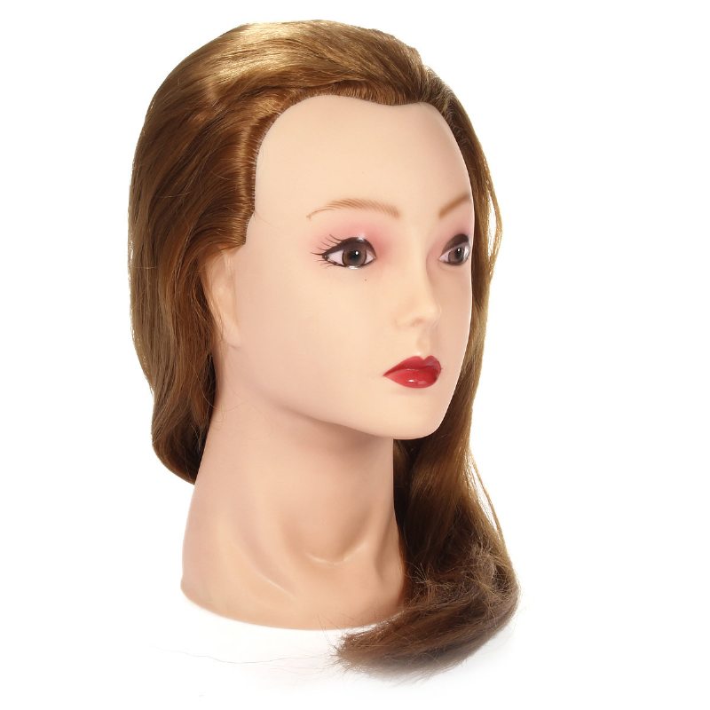 17-palcová Zlatá Vlasová Figurína Na Strihanie Vlasov S Držiakom Na Svorku