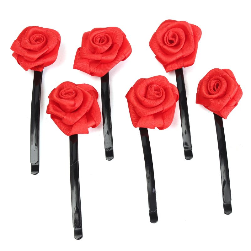 6 Ks Kvety Ruží Sponky Do Vlasov Príslušenstvo Svadobná Párty