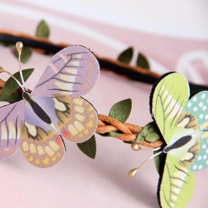 Cosplay Vintage Čelenka Retro Forest Butterfly Tree Vine Šperky