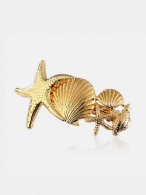 Roztomilé Vlásenky Doplnky Hviezdice Lastúra Dekoratívne Strieborné Zlaté Módne Šperky Pre Ženy