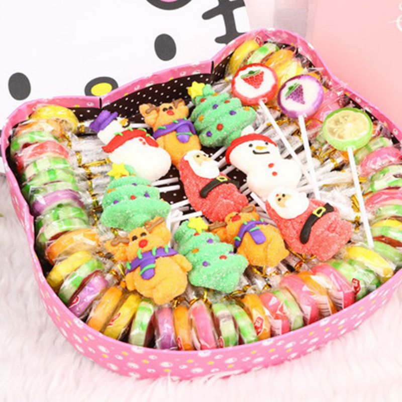 Efektná Darčeková Krabička Na Veľkonočné Cukrovinky Pre Deti Cukrová Vata Marshmallow Lollipop Chocolate