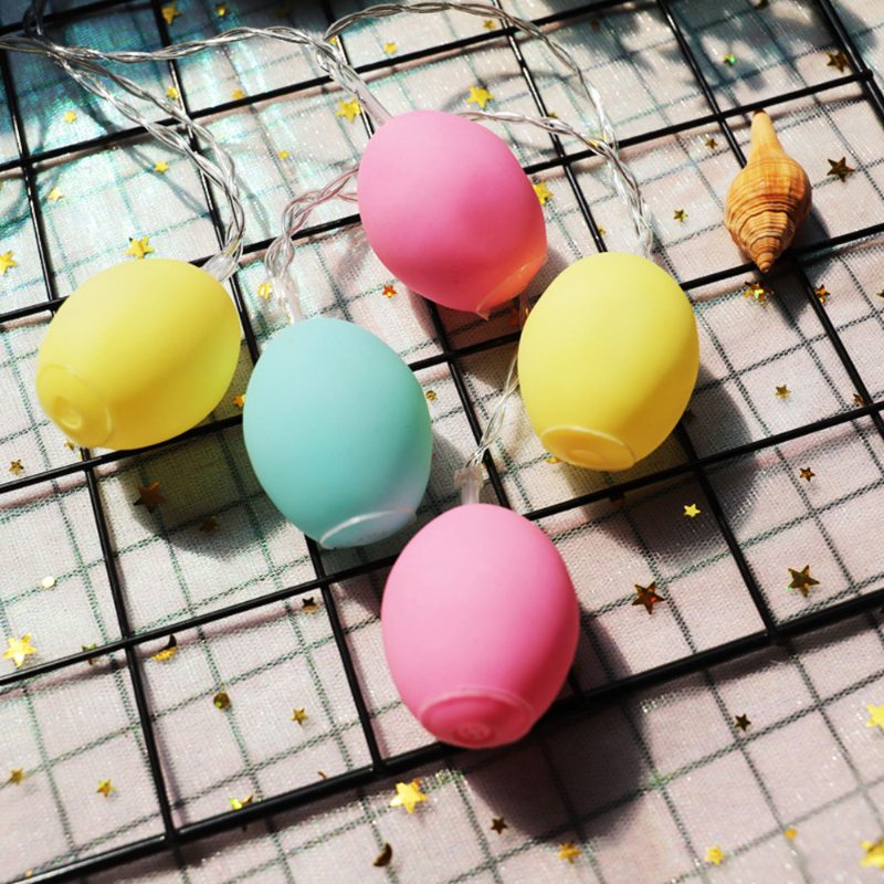 Jemný Kreatívny Farebný Model Veľkonočných Vajíčok Vinylové Vajíčka Led Žiarovka So Šnúrkami S Bezpečnostným Držiakom Na Batérie