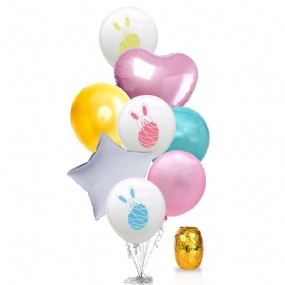 Kreslený Zajačik S Potlačou Latexového Balóna Balóny Na Narodeninovú Oslavu So Stuhou Na Festival Veľkonočná Dekorácia Jeden Alebo Dvojitý Zväzok