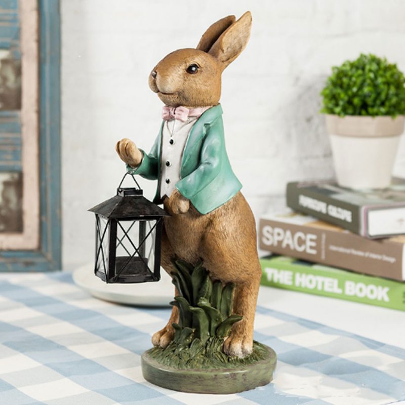 Ručne Maľovaný Veľkonočný Zajačik Lucerna Zo Živice Pre Chlapca Králika